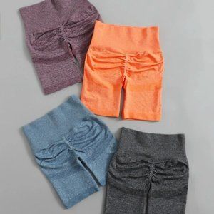 4 Pack Workout Scrunch Shorts